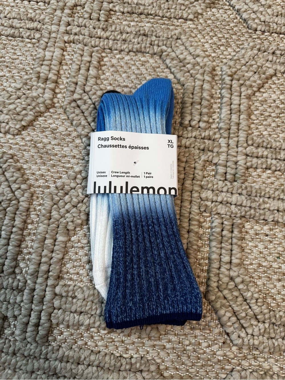lululemon Ombre Blue Crew Ragg Socks
